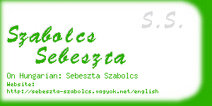szabolcs sebeszta business card